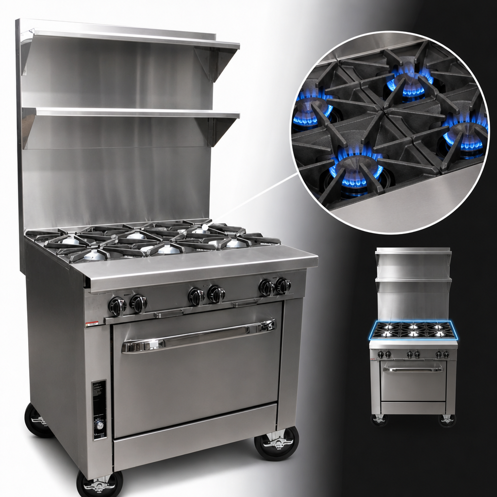 Six Open Burners