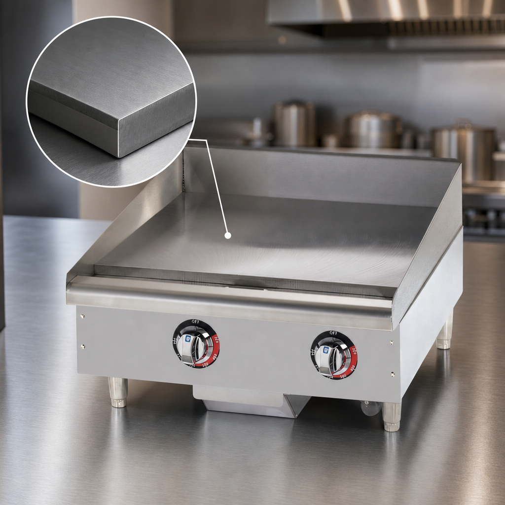 1-Inch Polished Steel Plate