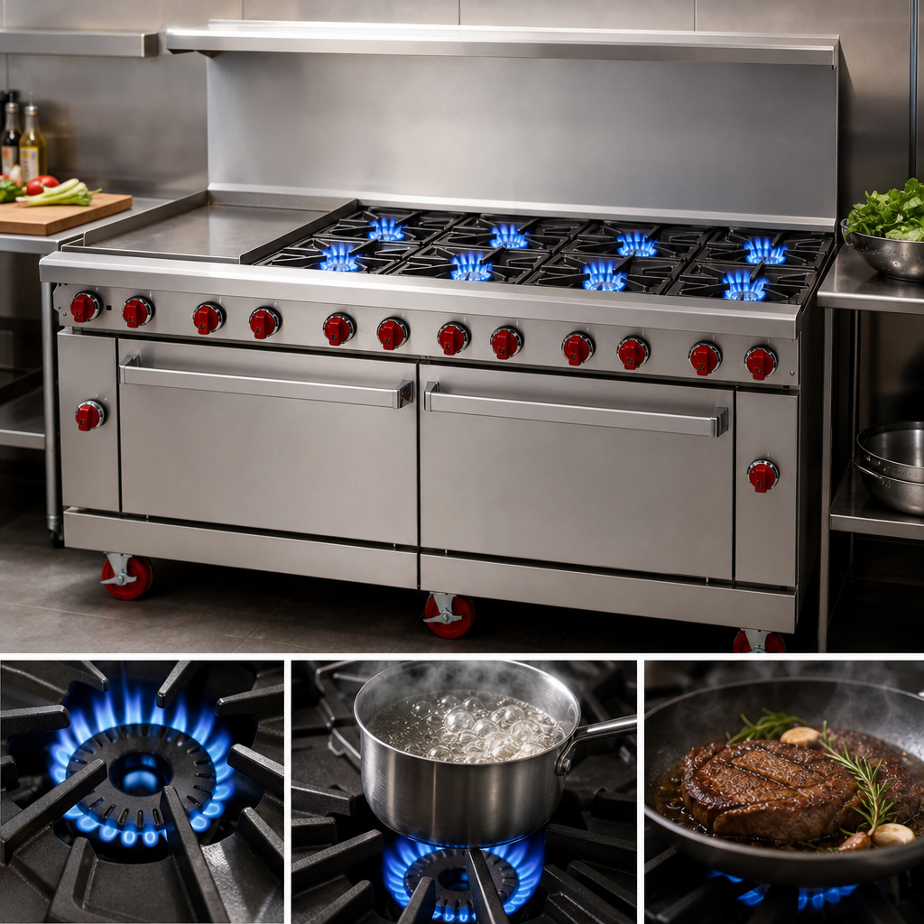 Eight Open Burners