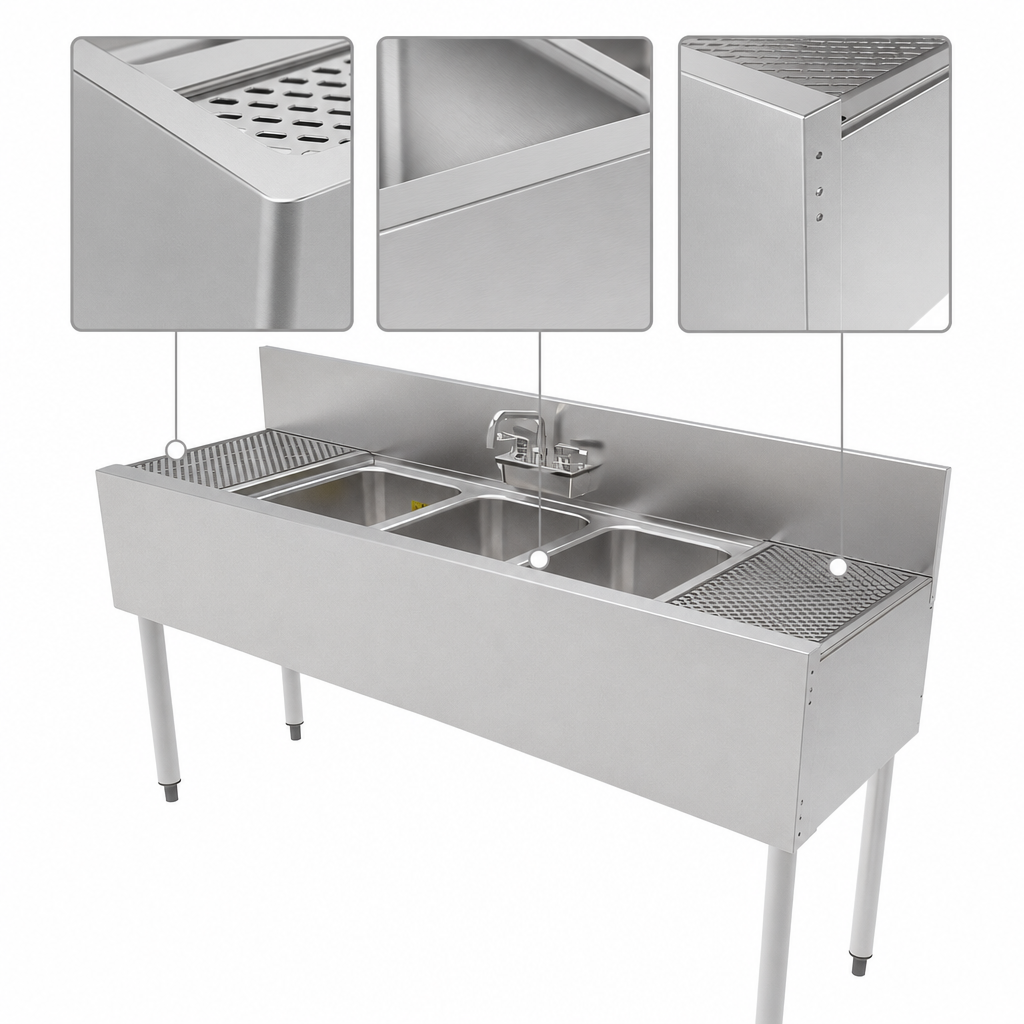 18-Gauge Stainless Steel Construction