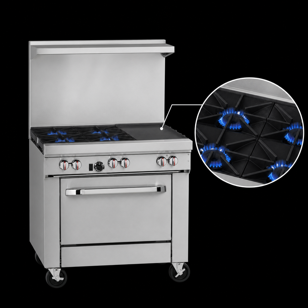 Two High-Output Open Burners