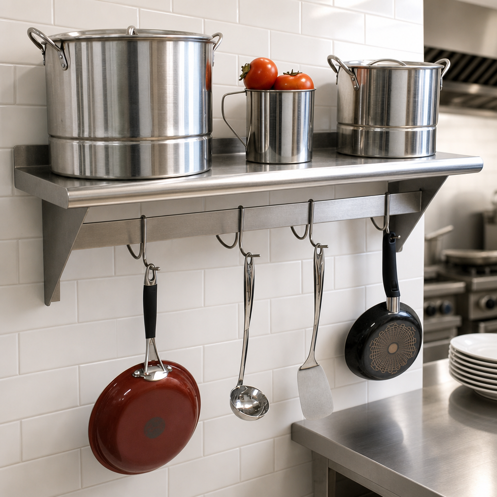 Dual-Purpose Shelf and Pot Rack