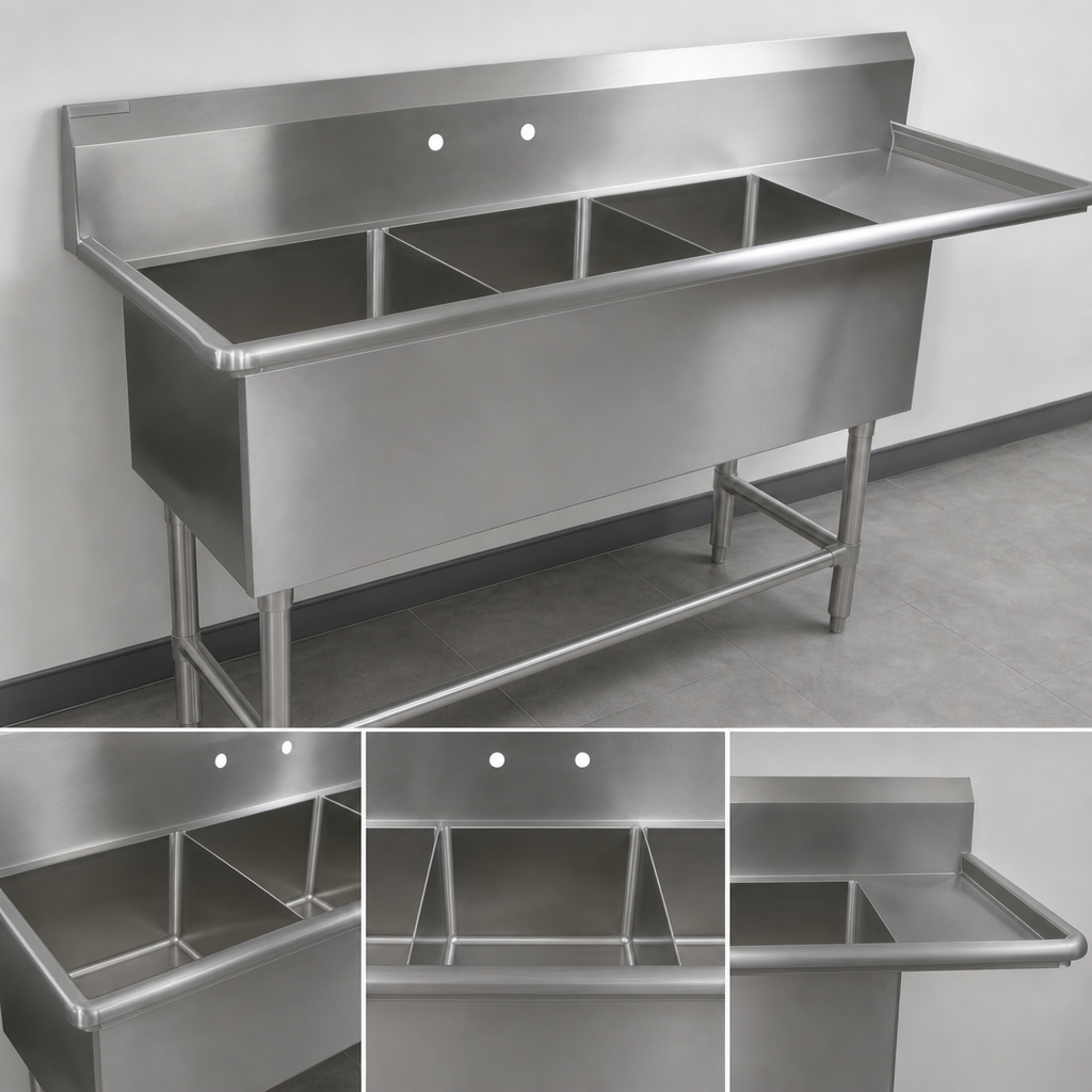 Three-Compartment Sink Layout