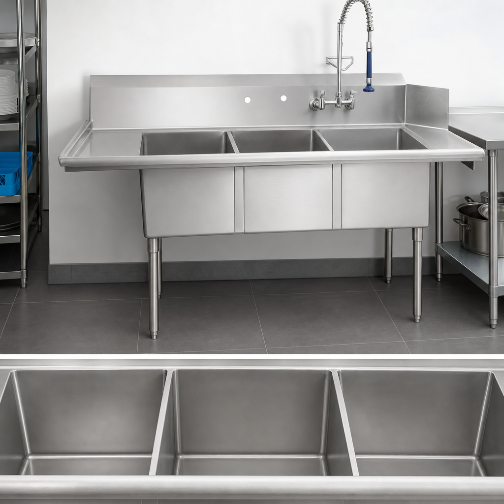 Three Compartment Sink Layout