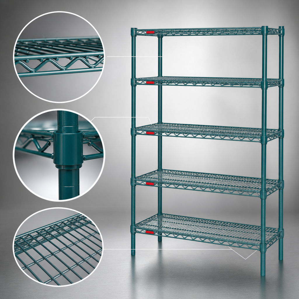 Patented QuadTruss Wire Shelves