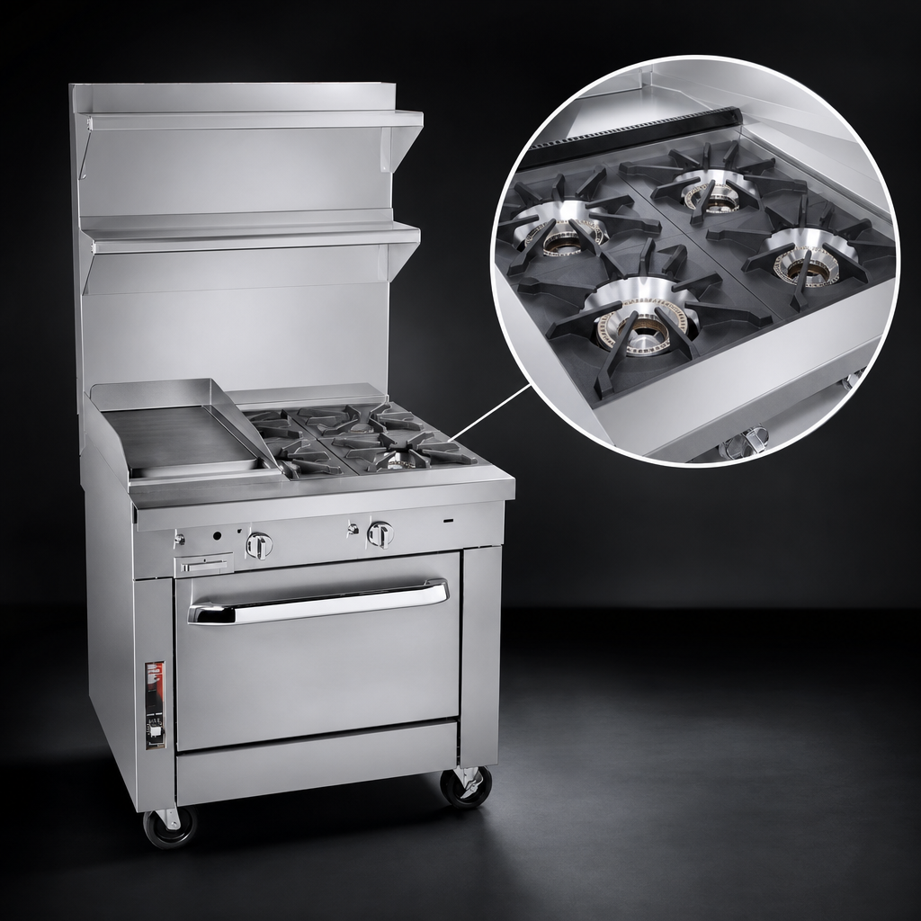 Four Open Burners