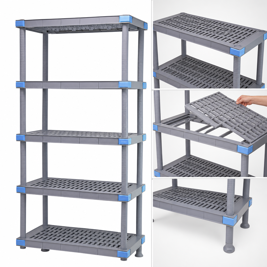 Five Open Grid Shelves