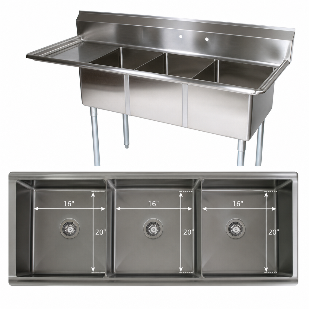Three-Compartment Bowl Layout