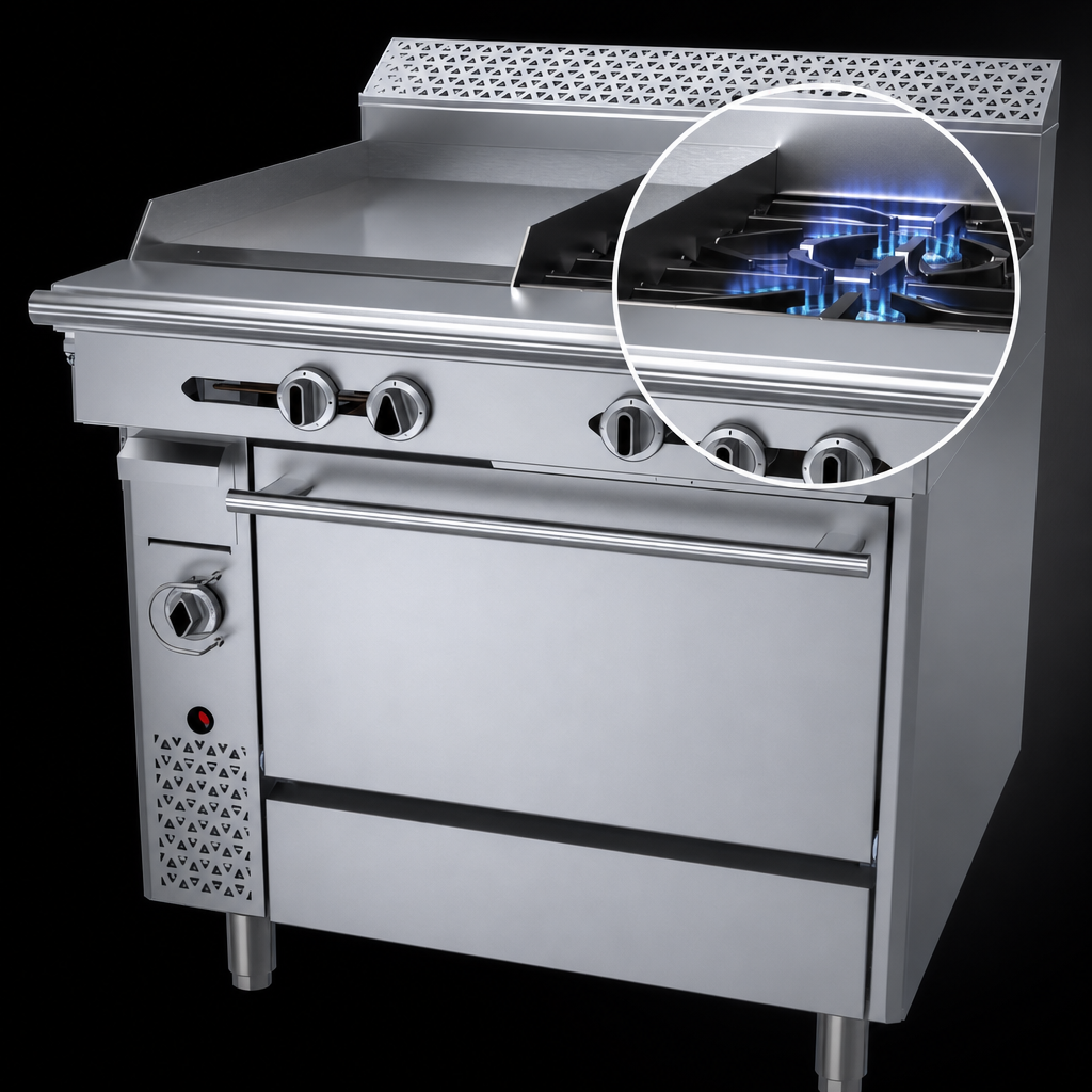 Right-Side Open Burners