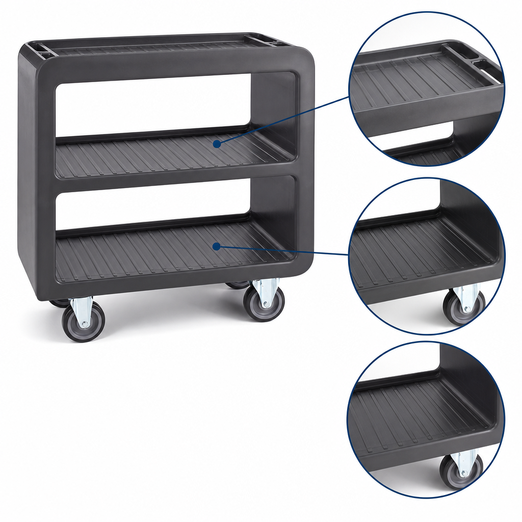 Three Ribbed Shelves