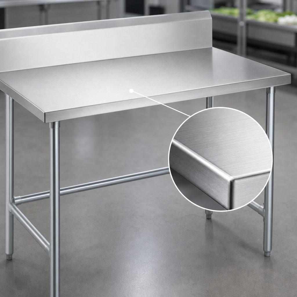 14-Gauge 304 Stainless Steel Top