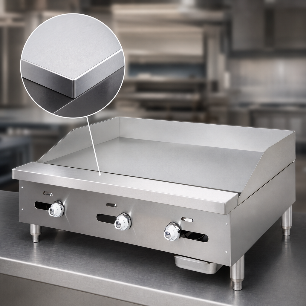 1-Inch Thick Polished Steel Plate