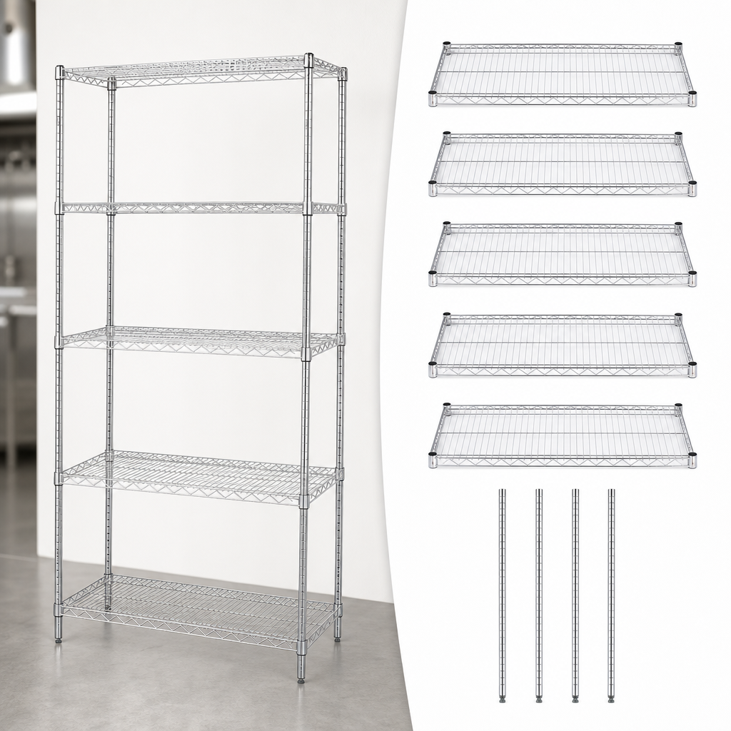 Five Shelves and Four Posts Included