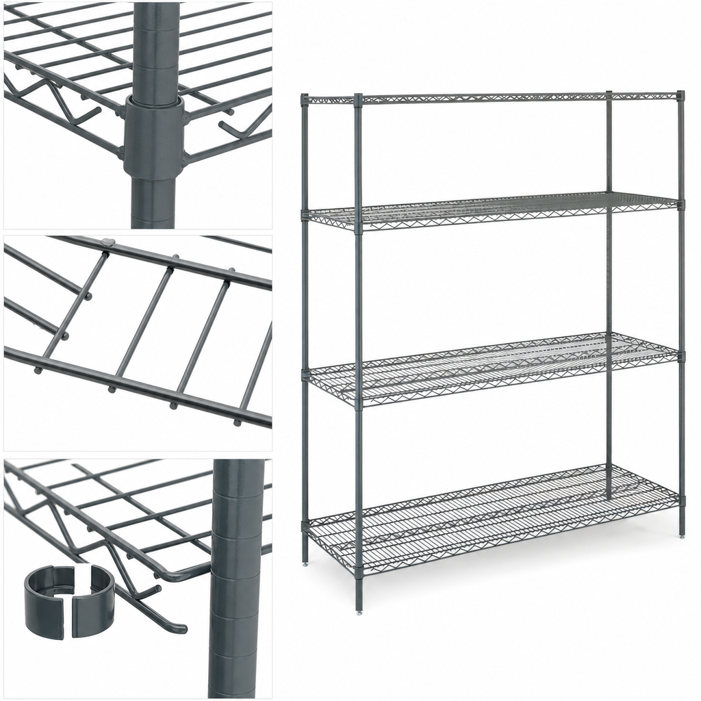 Four Wire Shelves with Clips