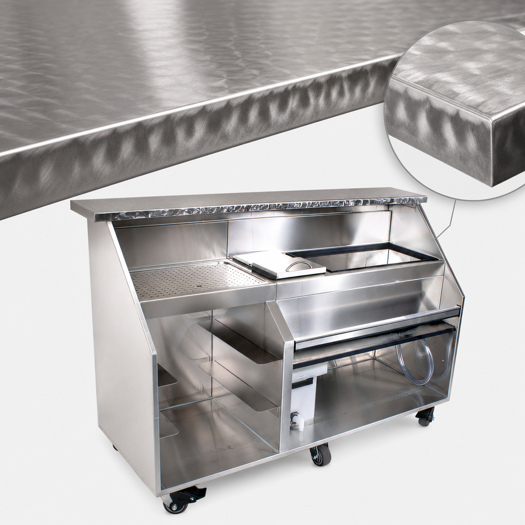 Feathered Jewel Stainless Steel Bar Top