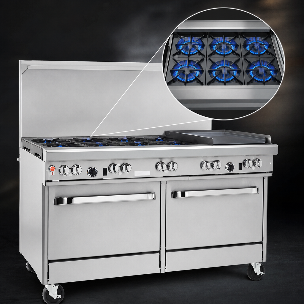 Six Non-Clog Burners