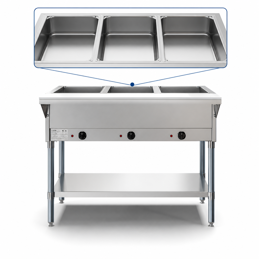 Three-Pan Open Well Capacity