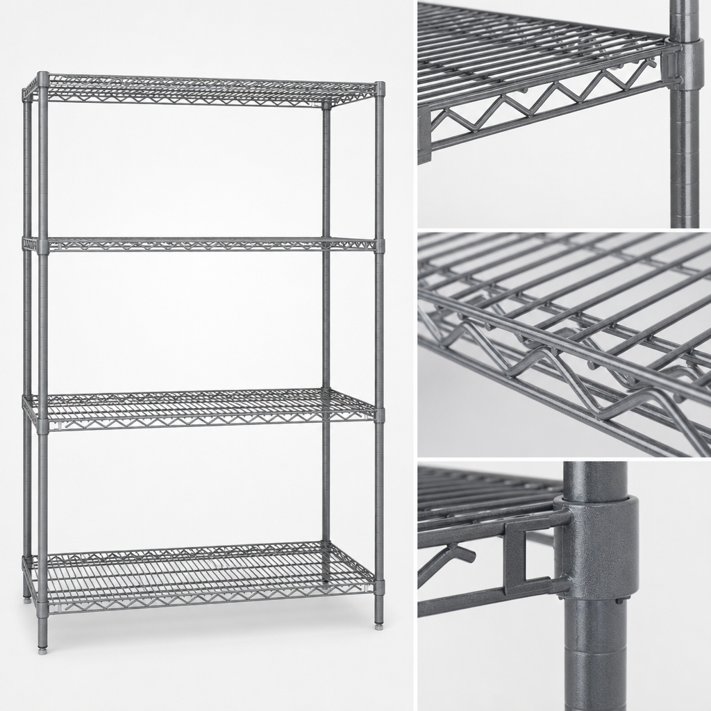 Patented QuadTruss® Wire Shelves
