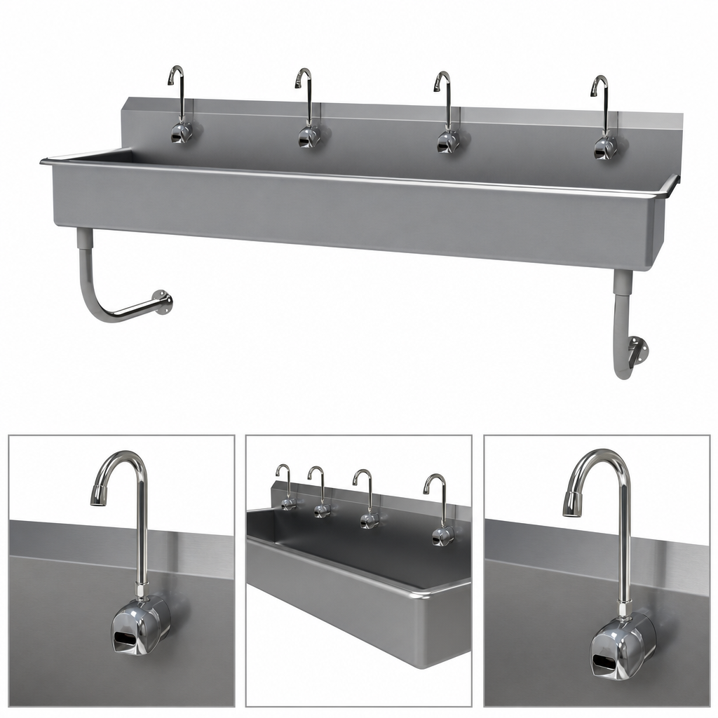 Four Electronic Faucets