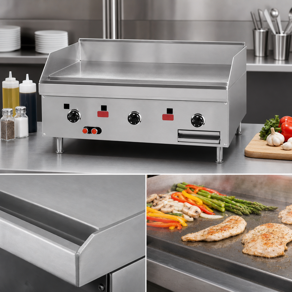 1-Inch Polished Steel Griddle Plate