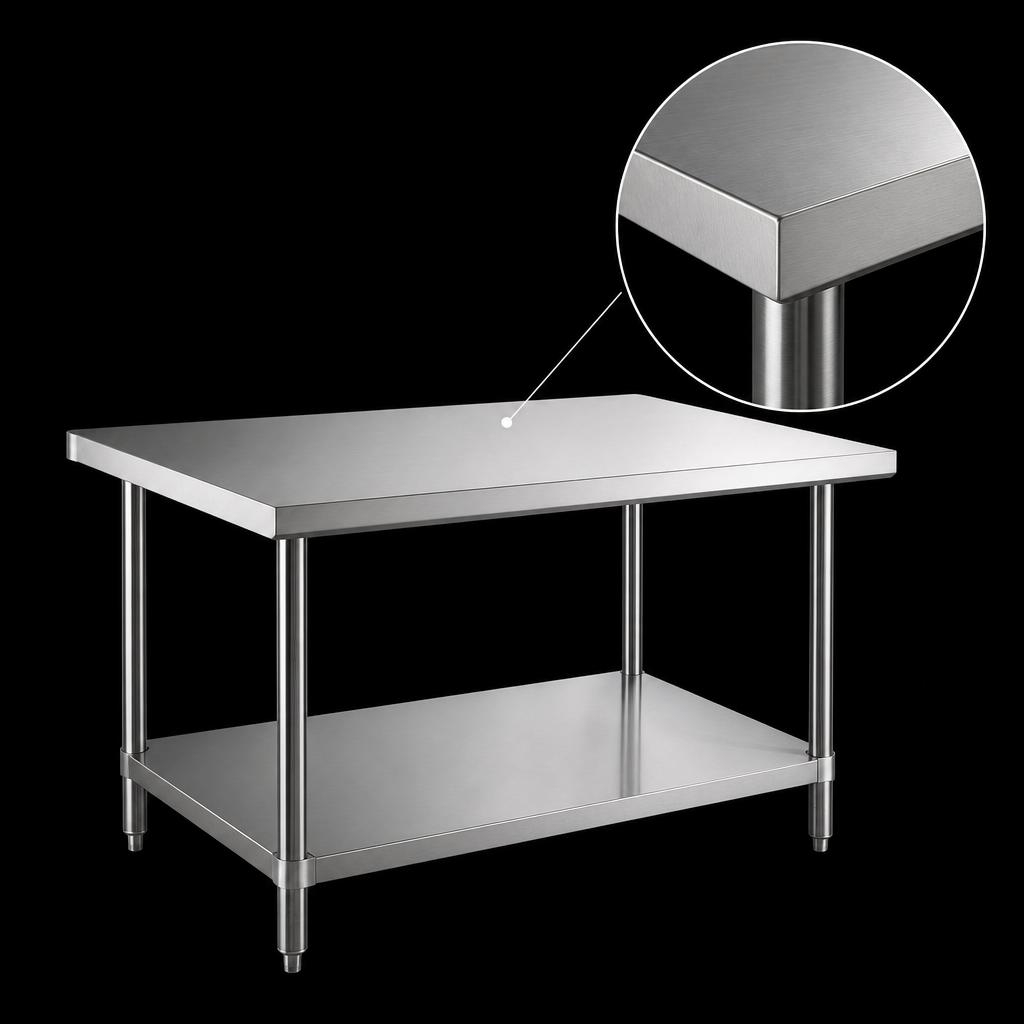 18-Gauge 304 Stainless Steel Top