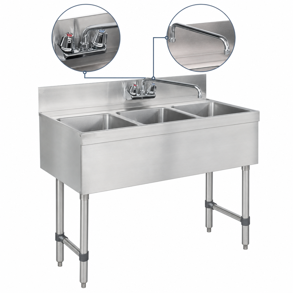 Included Splash-Mount Faucet