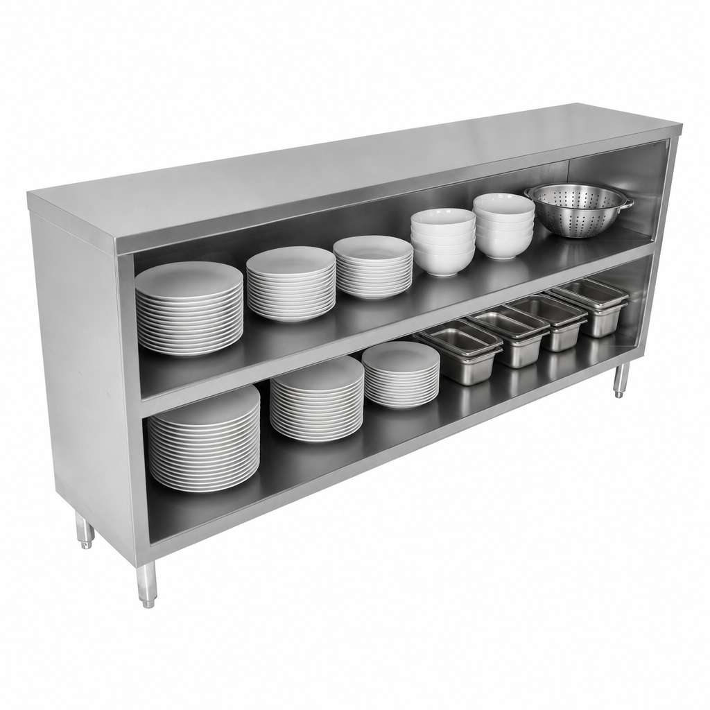 Open Front Dish Cabinet