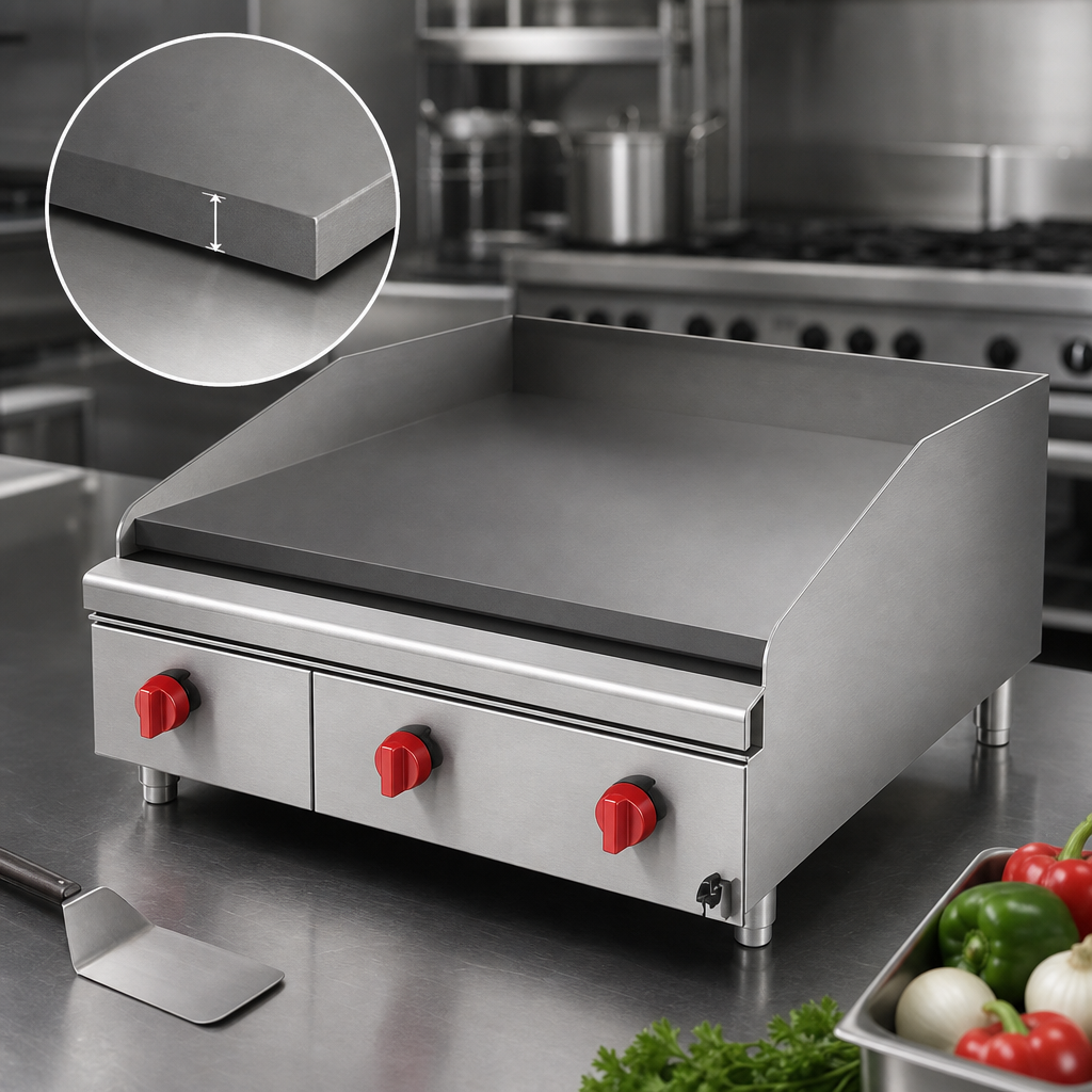1-Inch Smooth Steel Griddle Plate