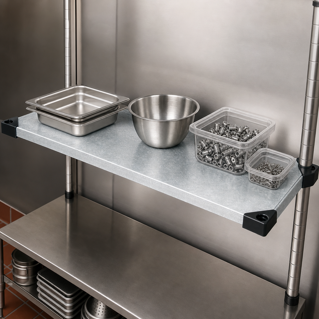 Solid Steel Shelf Surface