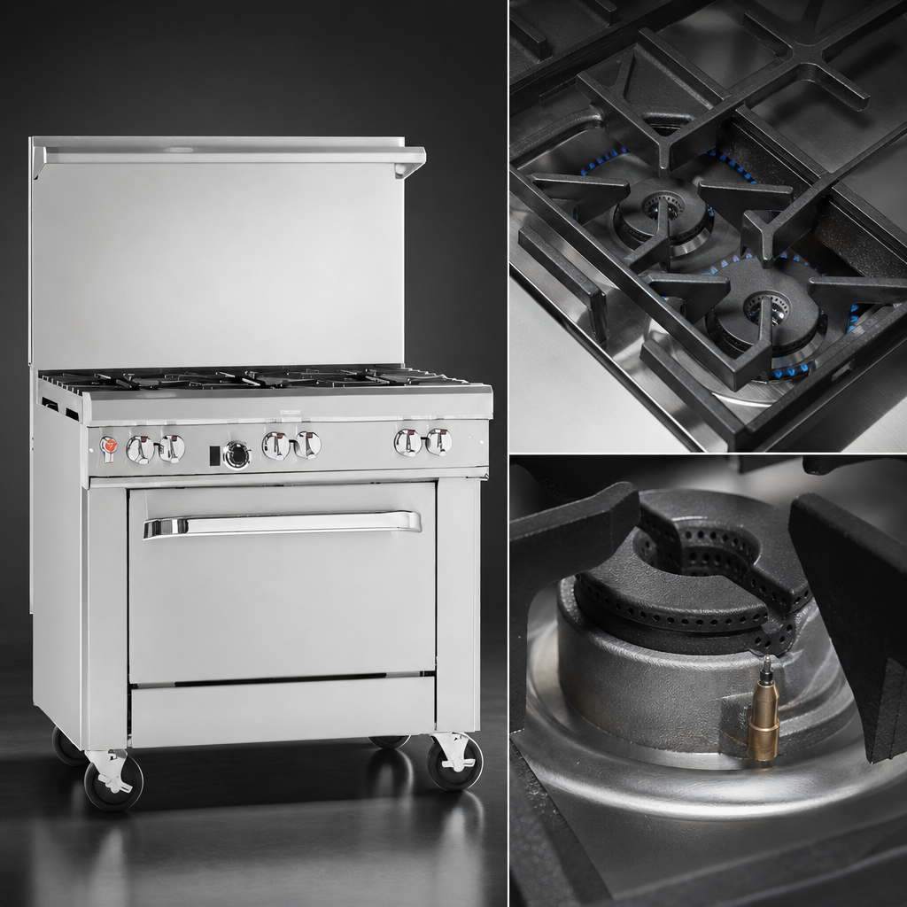 Two Non-Clog Open Burners