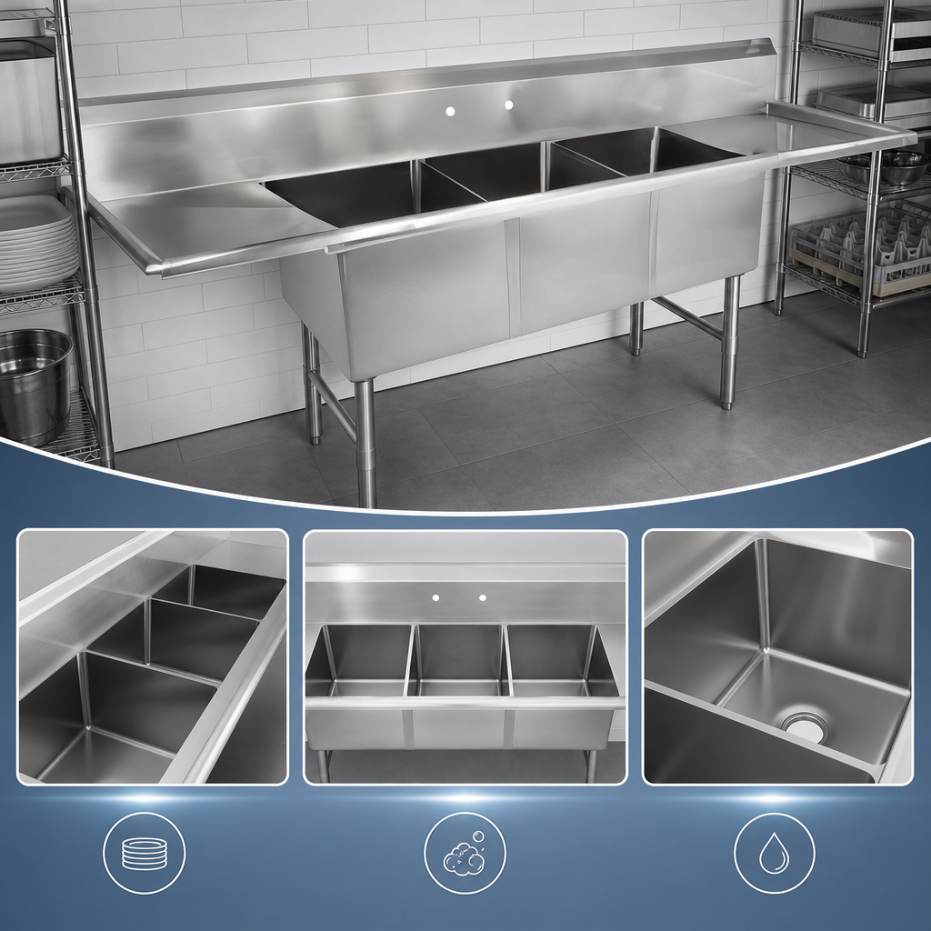 Three Compartment Sink