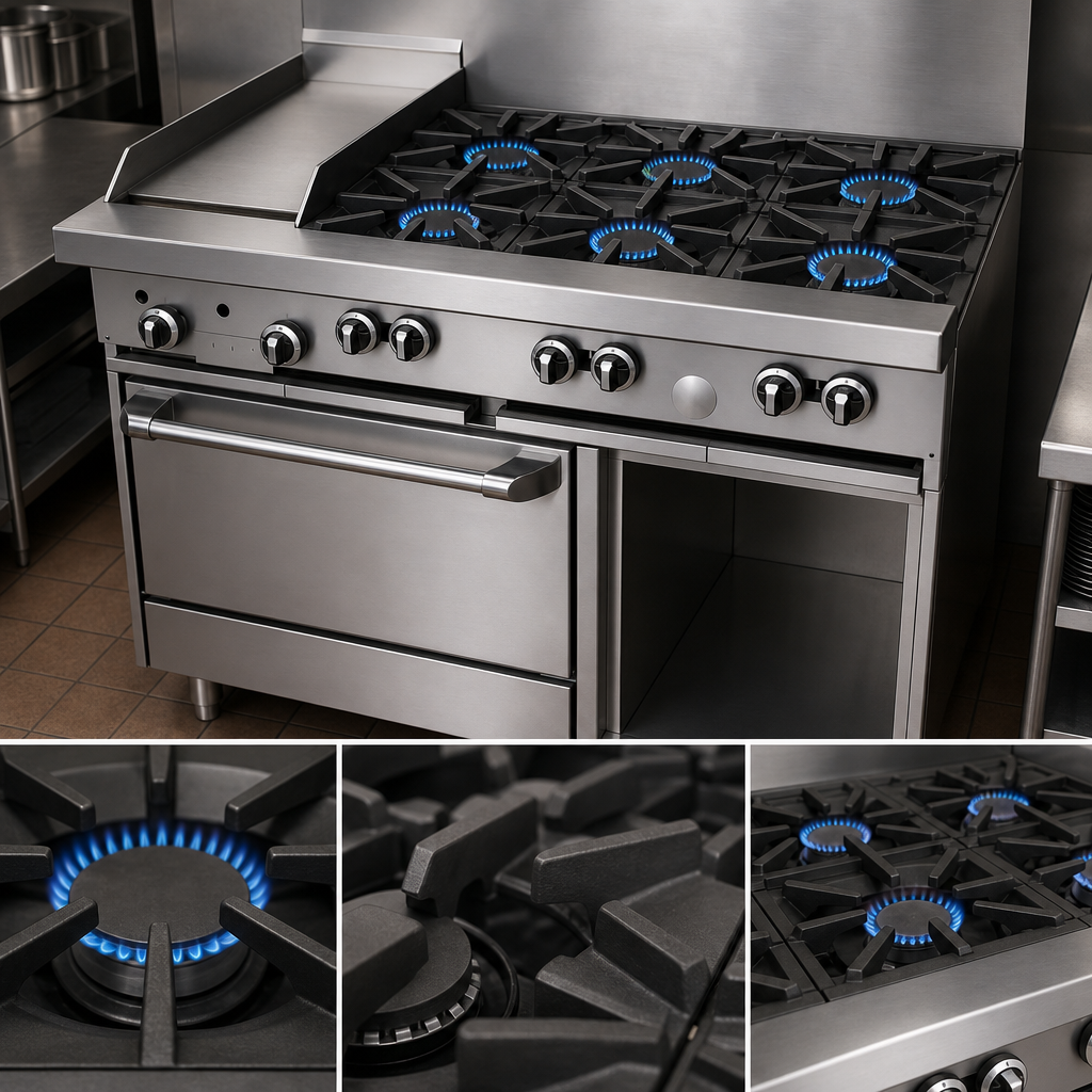 Six Starfire Pro Open Burners