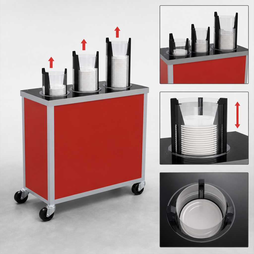 Self-Elevating Dispensing Tubes