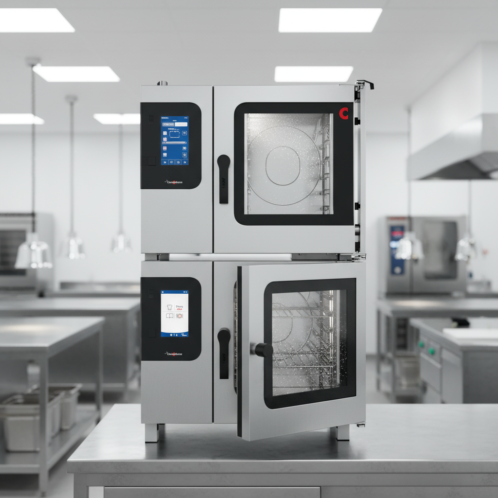 The ConvoClean+ fully automatic cleaning system ensures a sparkling clean oven interior with hands-free, comprehensive hygiene.