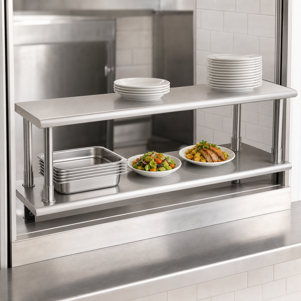 Pass-Thru Shelf With Overshelf