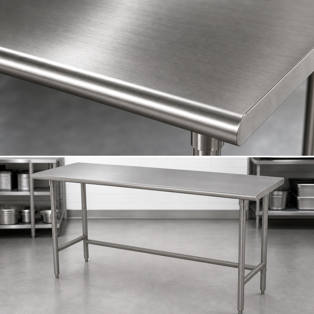 16-Gauge 304 Stainless Steel Top