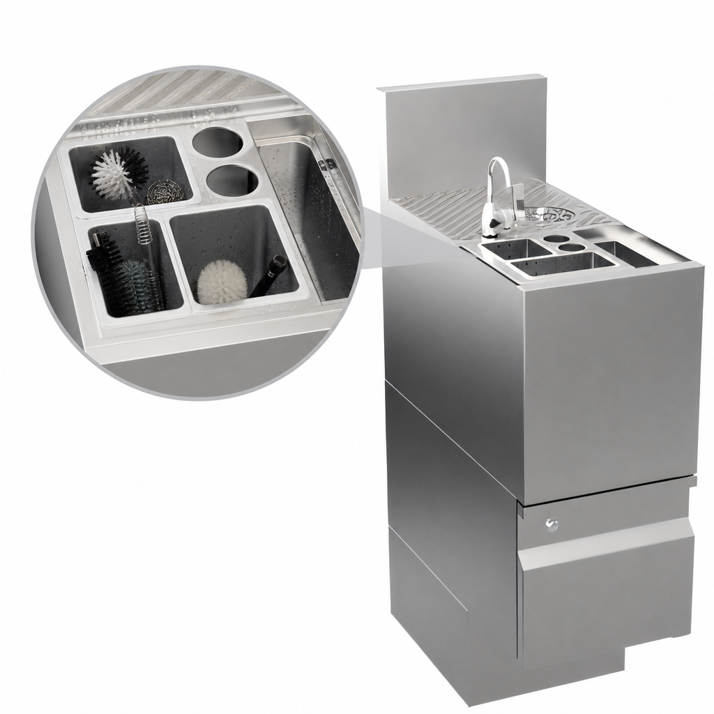 Four Wet Bins