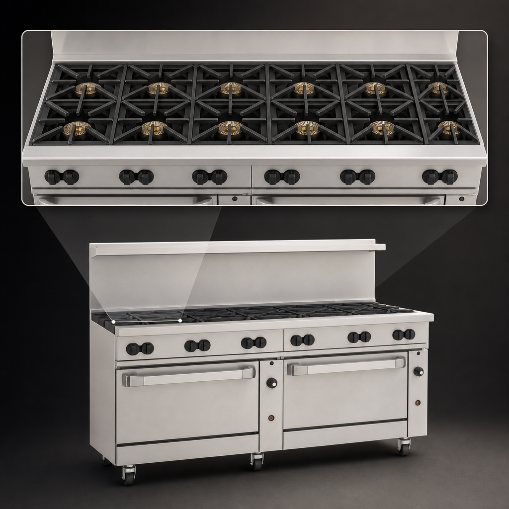 12 Open Burners