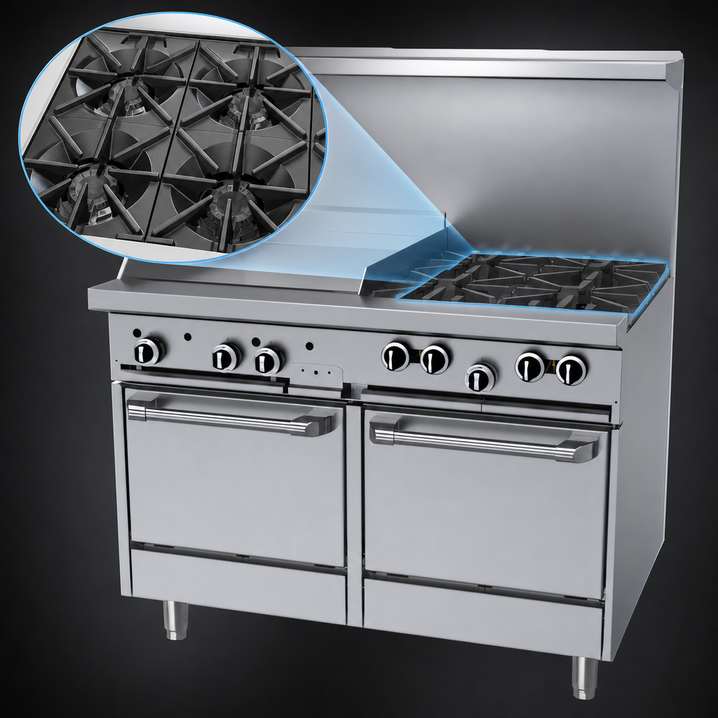Four Open Burners