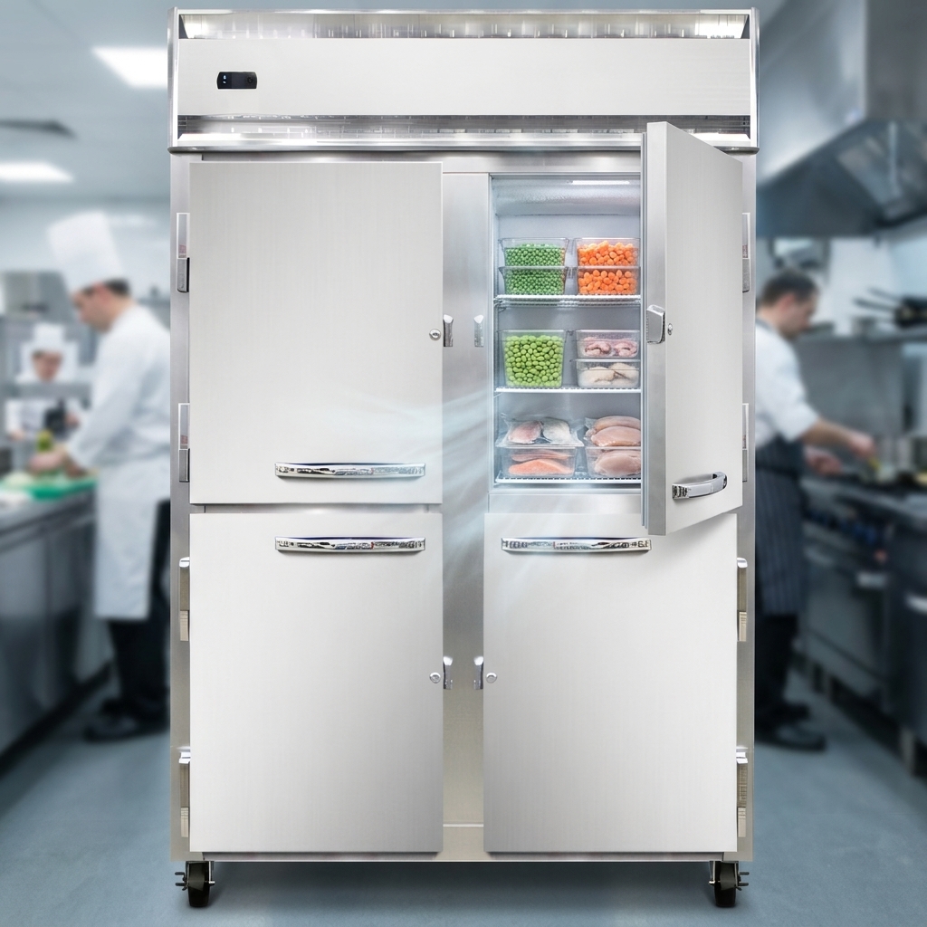 The freezer's consistent interior temperature, maintained by its efficient expansion valve system, ensures ingredients remain perfectly preserved and ready for use.