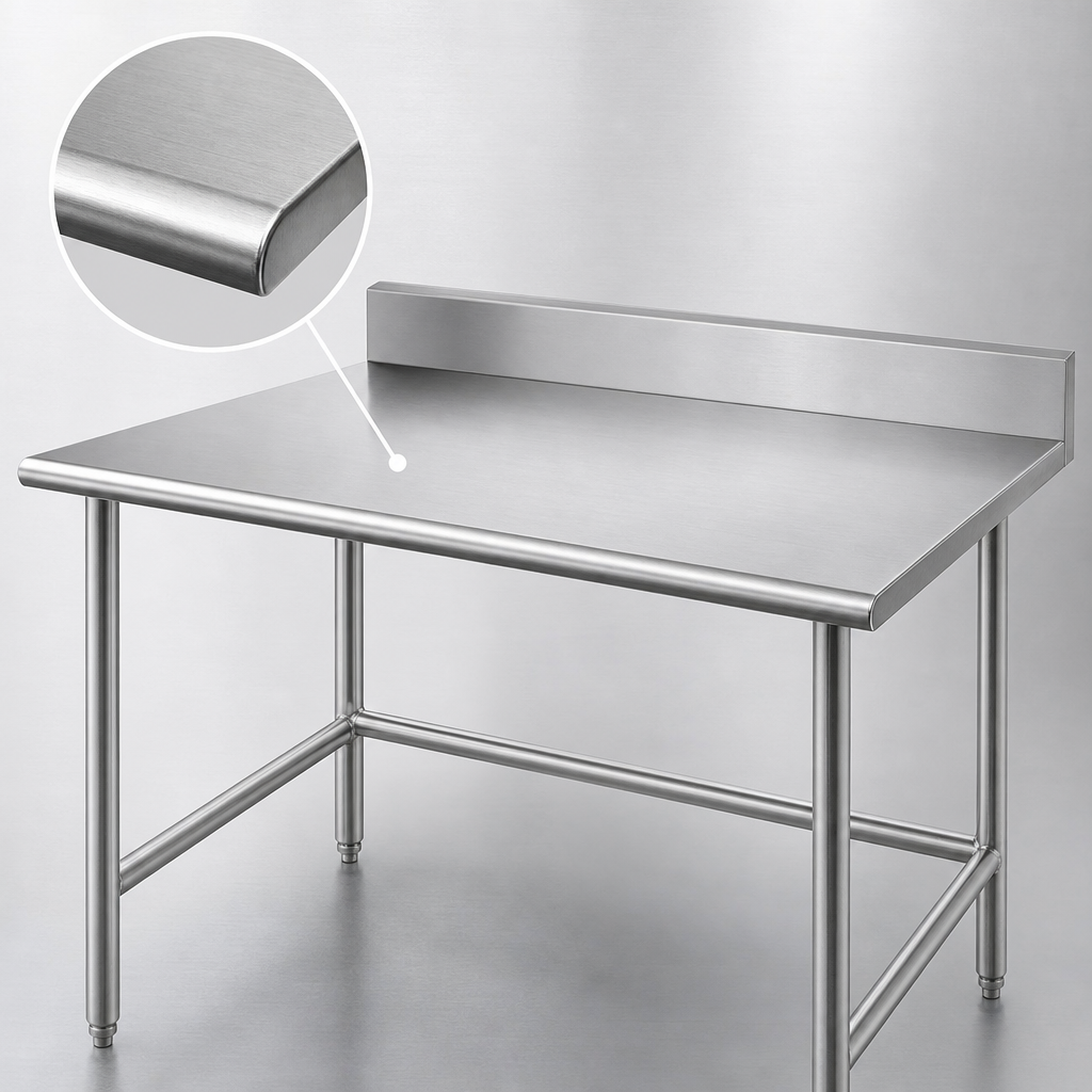 16-Gauge 304 Stainless Steel Top