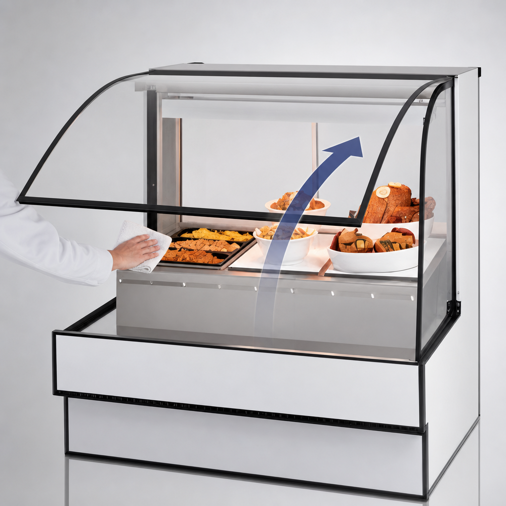 Curved Tilt-Front Glass