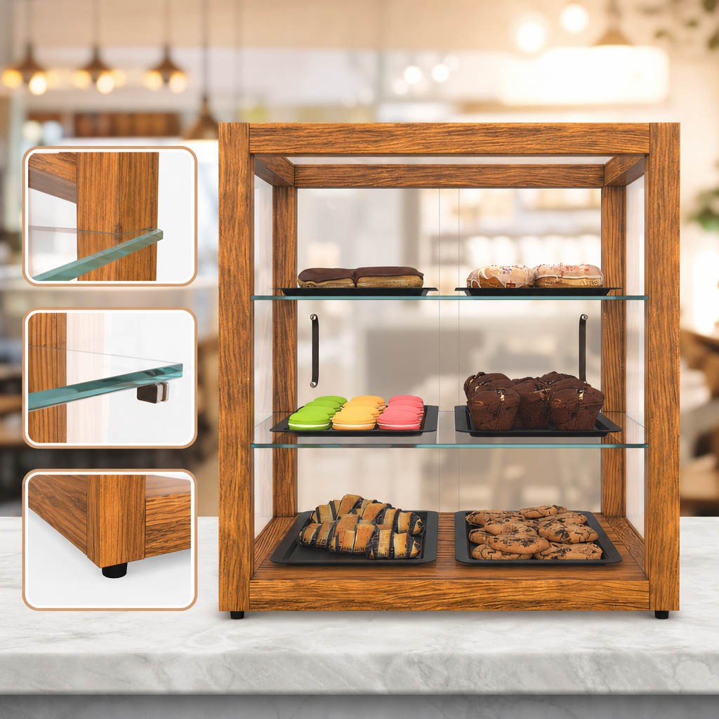 Three Tempered-Glass Shelves