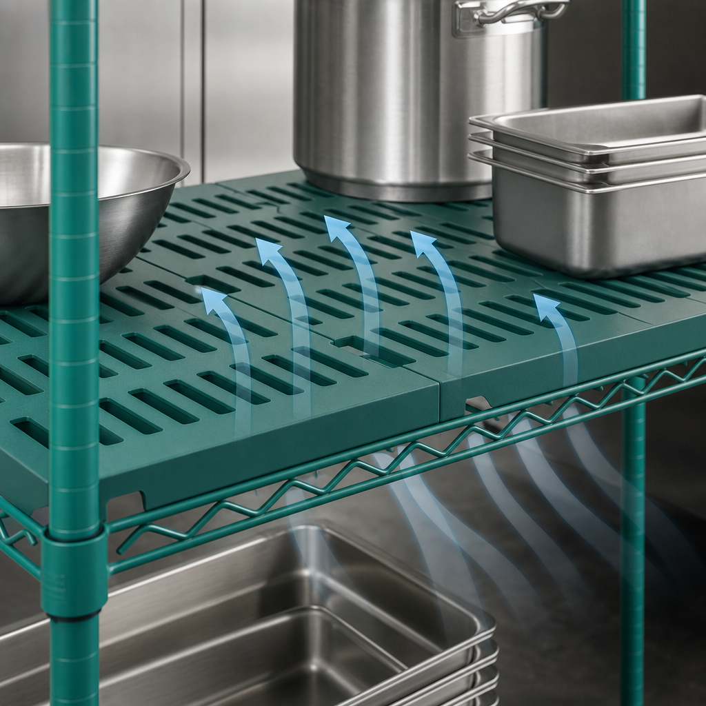 Louvered Shelf Surface