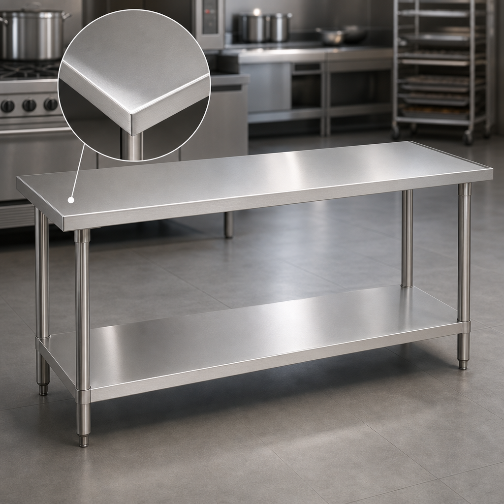 14-Gauge 304 Stainless Steel Top