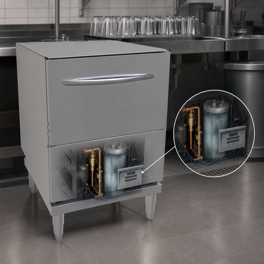 Built-In Booster with Sani-Sure™ Final Rise System