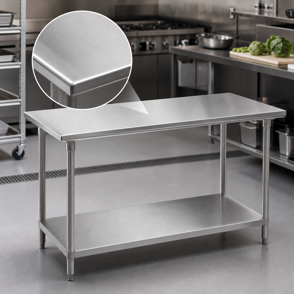 16-Gauge 304 Stainless Steel Top
