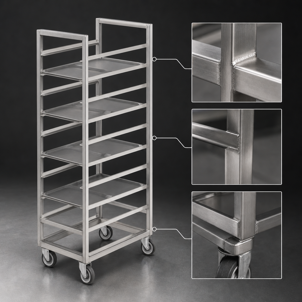 All-Welded 304-Series Stainless Steel Construction