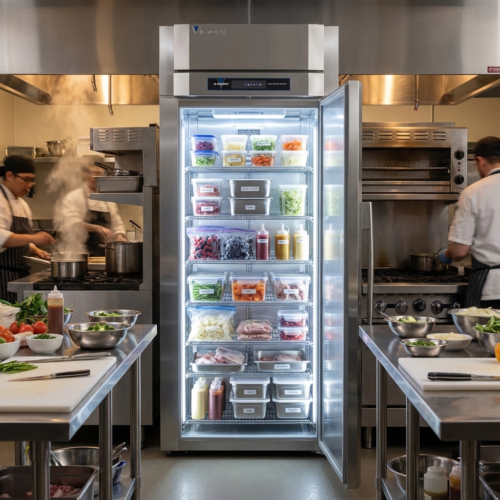 Experience superior visibility with bright, energy-efficient LED lighting that brilliantly illuminates the entire cabinet contents of this roll-thru freezer.