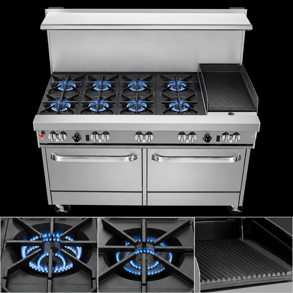 Six Open Burners